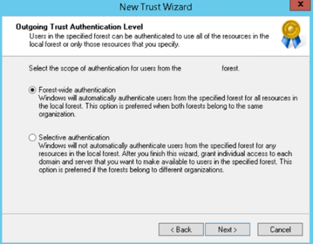 outgoing-trust-authentication-level